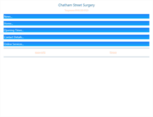 Tablet Screenshot of chathamstreetsurgery.co.uk